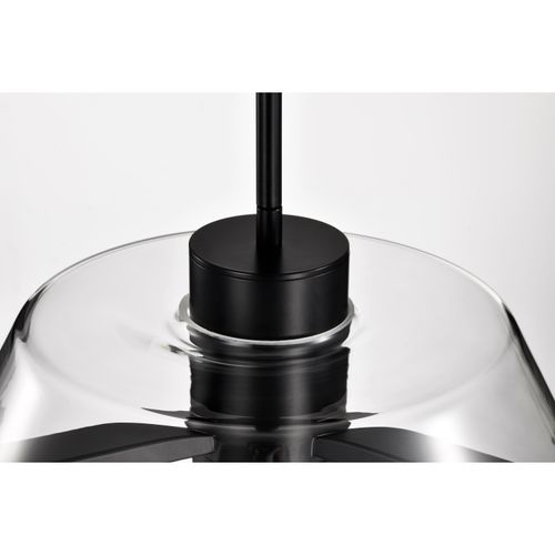 Main product image of Edmond 17 Inch LED Pendant Matte Black w/ Clear Glass