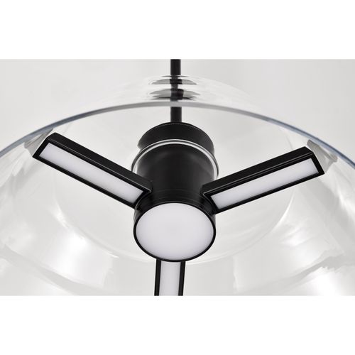 Main product image of Edmond 17 Inch LED Pendant Matte Black w/ Clear Glass