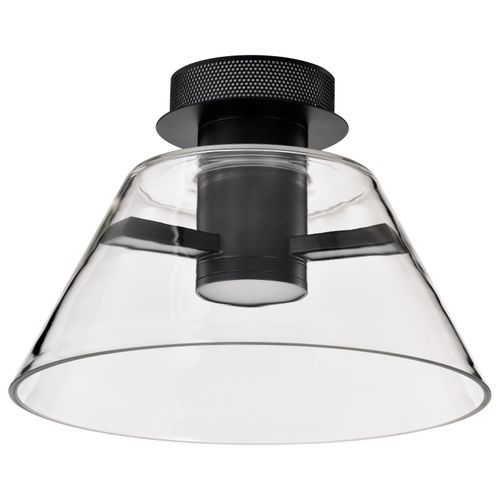 Main product image of Edmond 14 Inch LED Semi Flush Matte Black w/ Clear Glass