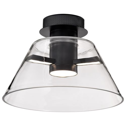 Main product image of Edmond 14 Inch LED Semi Flush Matte Black w/ Clear Glass