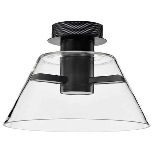 Main product image of Edmond 14 Inch LED Semi Flush Matte Black w/ Clear Glass