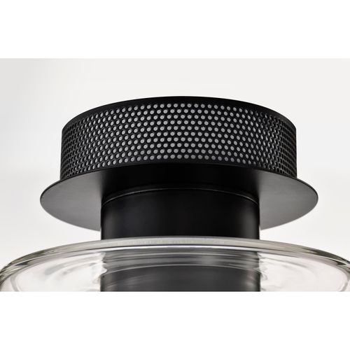 Main product image of Edmond 14 Inch LED Semi Flush Matte Black w/ Clear Glass
