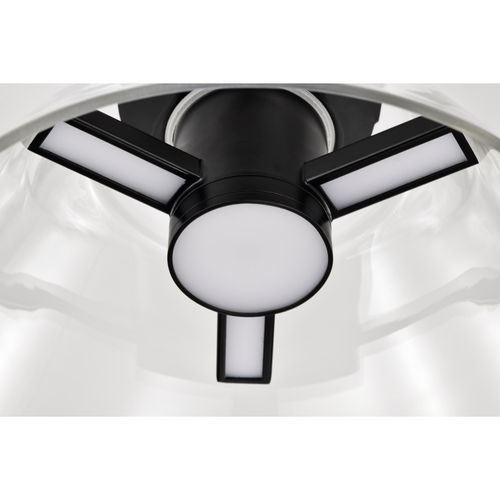 Main product image of Edmond 14 Inch LED Semi Flush Matte Black w/ Clear Glass