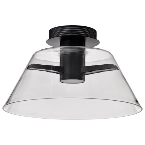Main product image of Edmond 17 Inch LED Semi Flush Matte Black w/ Clear Glass