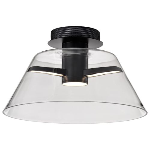 Main product image of Edmond 17 Inch LED Semi Flush Matte Black w/ Clear Glass