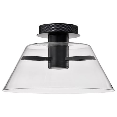 Main product image of Edmond 17 Inch LED Semi Flush Matte Black w/ Clear Glass