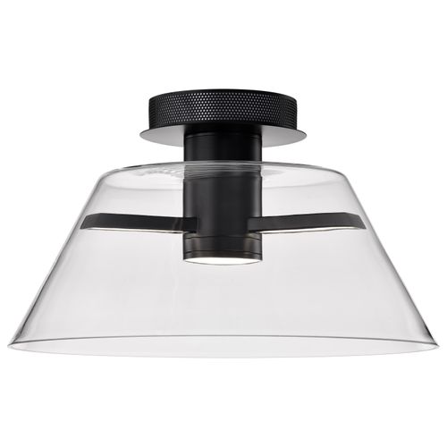 Main product image of Edmond 17 Inch LED Semi Flush Matte Black w/ Clear Glass