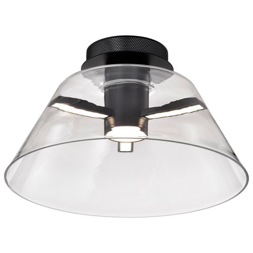 Main product image of Edmond 17 Inch LED Semi Flush Matte Black w/ Clear Glass