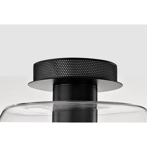 Main product image of Edmond 17 Inch LED Semi Flush Matte Black w/ Clear Glass