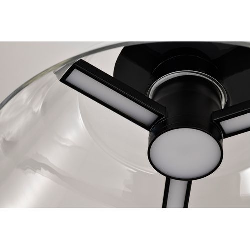 Main product image of Edmond 17 Inch LED Semi Flush Matte Black w/ Clear Glass