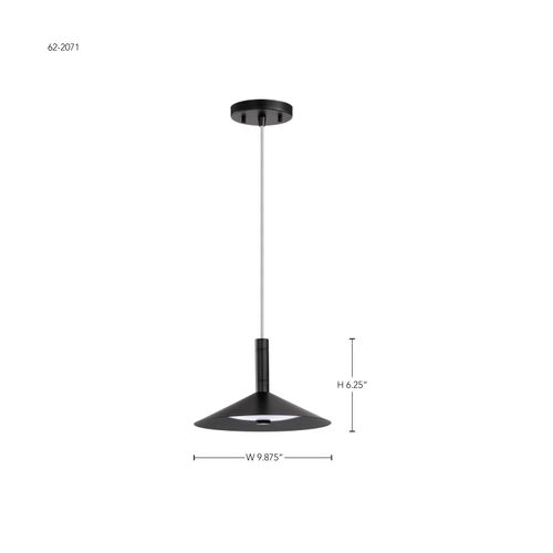 Main product image of Corrine 10 Inch LED Pendant Matte Black 3K/4K/5K CCT Selectable