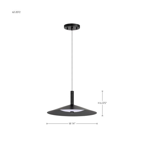 Main product image of Corrine 14 Inch LED Pendant Matte Black 3K/4K/5K CCT Selectable