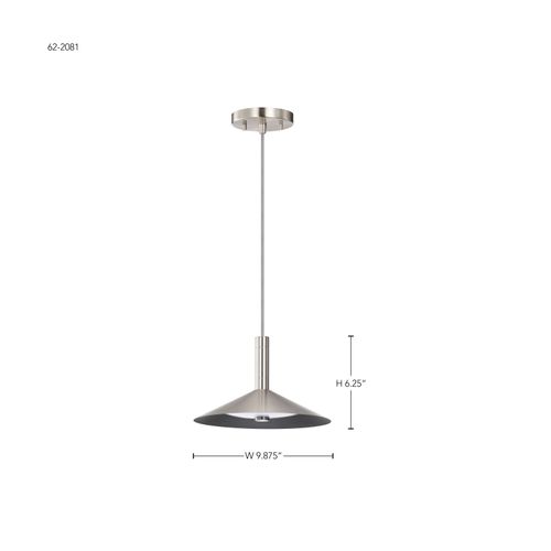 Main product image of Corrine 10 Inch LED Pendant Brushed Nickel 3K/4K/5K CCT Selectable