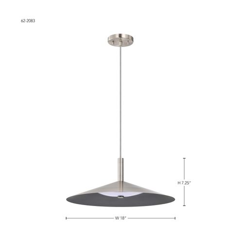 Main product image of Corrine 18 Inch LED Pendant Brushed Nickel 3K/4K/5K CCT Selectable