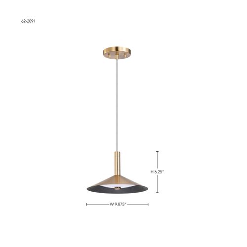 Main product image of Corrine 10 Inch LED Pendant Burnished Brass 3K/4K/5K CCT Selectable