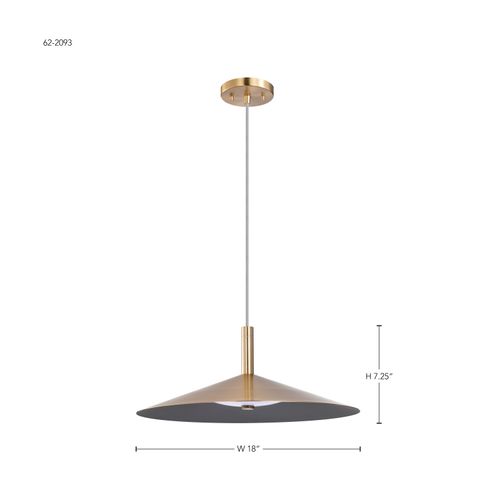 Main product image of Corrine 18 Inch LED Pendant Burnished Brass 3K/4K/5K CCT Selectable