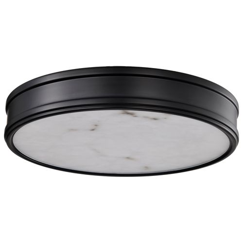 Main product image of Kendall 14 Inch LED Flush Mount Matte Black w/ Alabaster Glass