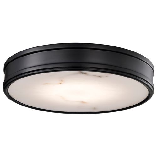 Main product image of Kendall 14 Inch LED Flush Mount Matte Black w/ Alabaster Glass