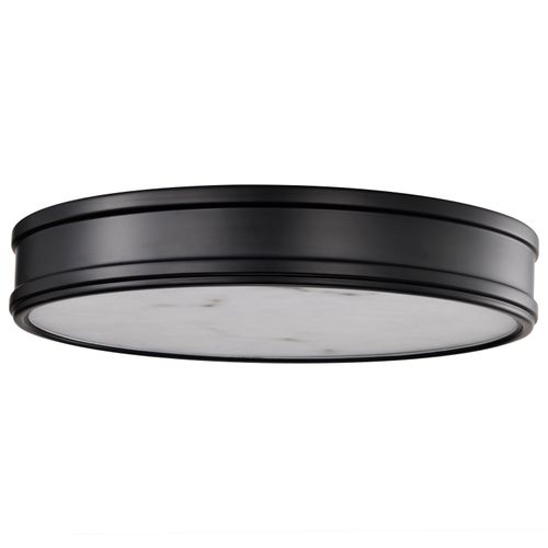 Main product image of Kendall 14 Inch LED Flush Mount Matte Black w/ Alabaster Glass