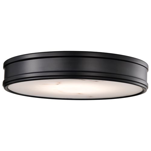 Main product image of Kendall 14 Inch LED Flush Mount Matte Black w/ Alabaster Glass