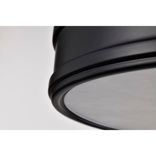 Main product image of Kendall 14 Inch LED Flush Mount Matte Black w/ Alabaster Glass