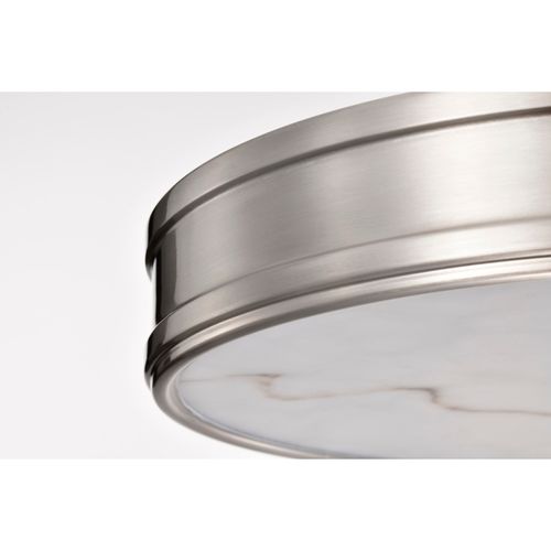 Main product image of Kendall 14 Inch LED Flush Mount Brushed Nickel w/ Alabaster Glass