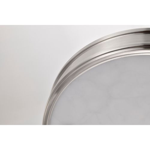 Main product image of Kendall 14 Inch LED Flush Mount Brushed Nickel w/ Alabaster Glass