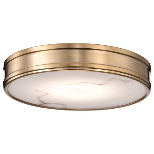 Main product image of Kendall 14 Inch LED Flush Mount Burnished Brass w/ Alabaster Glass