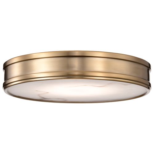 Main product image of Kendall 14 Inch LED Flush Mount Burnished Brass w/ Alabaster Glass