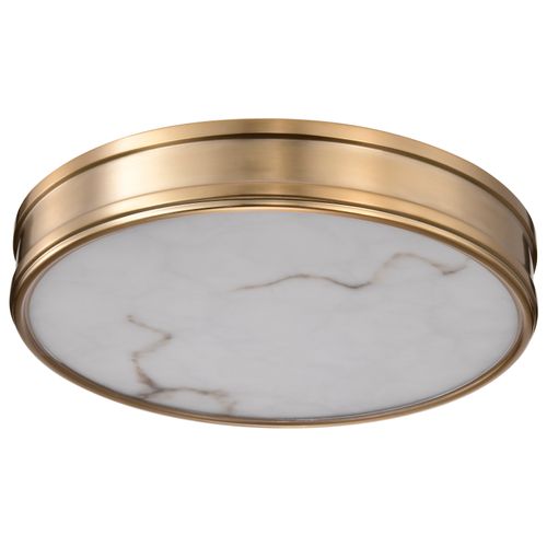 Main product image of Kendall 14 Inch LED Flush Mount Burnished Brass w/ Alabaster Glass
