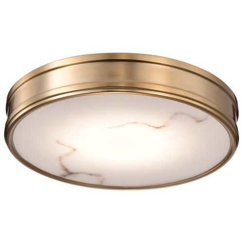 Main product image of Kendall 14 Inch LED Flush Mount Burnished Brass w/ Alabaster Glass