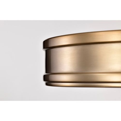 Main product image of Kendall 14 Inch LED Flush Mount Burnished Brass w/ Alabaster Glass