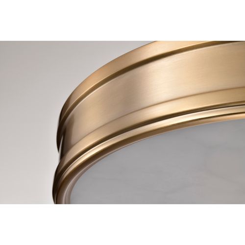 Main product image of Kendall 14 Inch LED Flush Mount Burnished Brass w/ Alabaster Glass