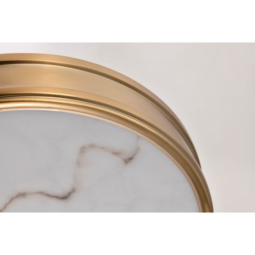 Main product image of Kendall 14 Inch LED Flush Mount Burnished Brass w/ Alabaster Glass