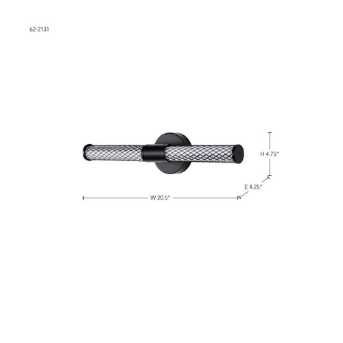 Main product image of Kingsport 20 Inch LED Vanity Matte Black Acrylic Lens