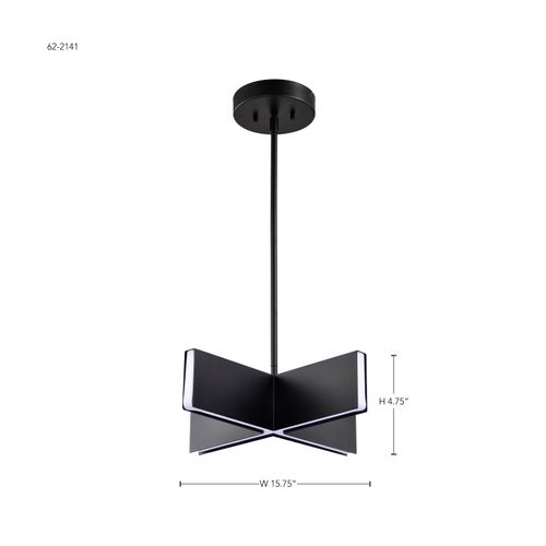 Main product image of Blaine 16 Inch LED Pendant Matte Black Acrylic Lens