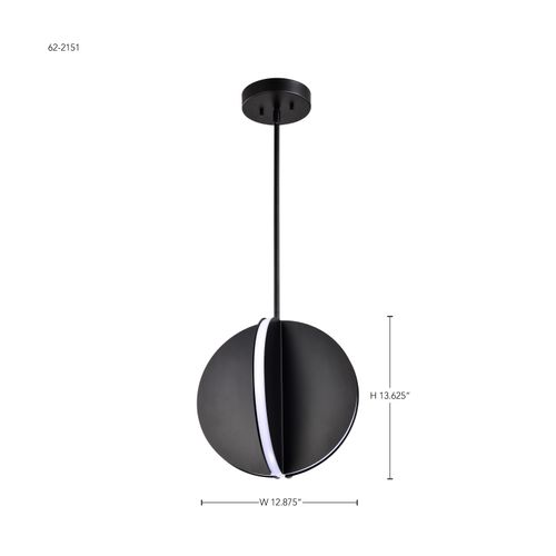 Main product image of Blaine 13 Inch LED Pendant Matte Black Acrylic Lens
