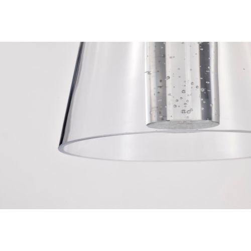 Main product image of Aura 7 Inch LED Pendant Matte Black K9 Bubble Crystal 3000K CCT