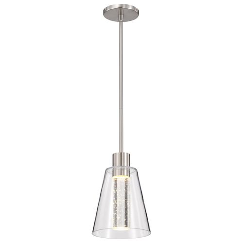 Main product image of Aura 7 Inch LED Pendant Brushed Nickel K9 Bubble Crystal 3000K CCT
