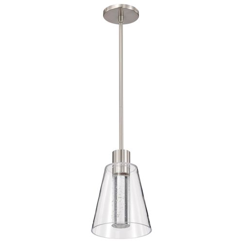 Main product image of Aura 7 Inch LED Pendant Brushed Nickel K9 Bubble Crystal 3000K CCT