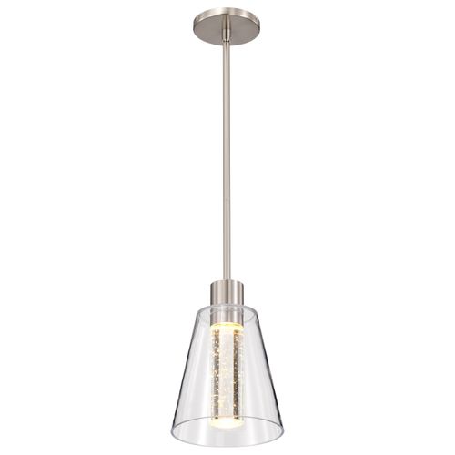 Main product image of Aura 7 Inch LED Pendant Brushed Nickel K9 Bubble Crystal 3000K CCT