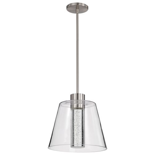Main product image of Aura 12 Inch LED Pendant Brushed Nickel K9 Bubble Crystal 3000K CCT