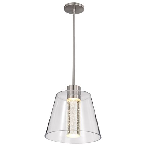 Main product image of Aura 12 Inch LED Pendant Brushed Nickel K9 Bubble Crystal 3000K CCT