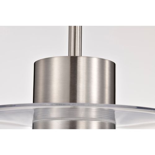 Main product image of Aura 12 Inch LED Pendant Brushed Nickel K9 Bubble Crystal 3000K CCT