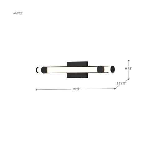 Main product image of Bowman 24 Inch LED Vanity Matte Black Acrylic Lens