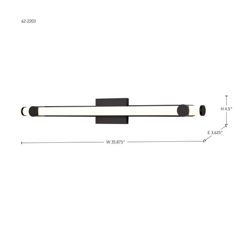 Main product image of Bowman 36 Inch LED Vanity Matte Black Acrylic Lens