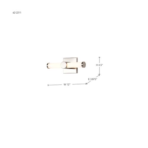 Main product image of Bowman 12 Inch LED Vanity Brushed Nickel Acrylic Lens