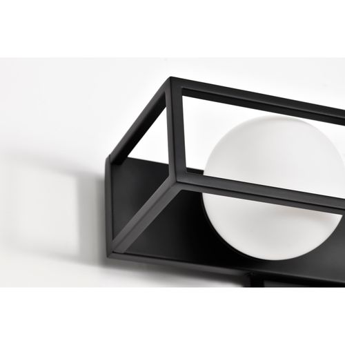 Main product image of Jenkins 16 Inch 2 Light LED Vanity Matte Black w/ Frosted Glass