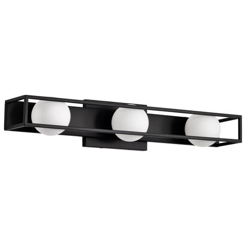 Main product image of Jenkins 24 Inch 3 Light LED Vanity Matte Black w/ Frosted Glass