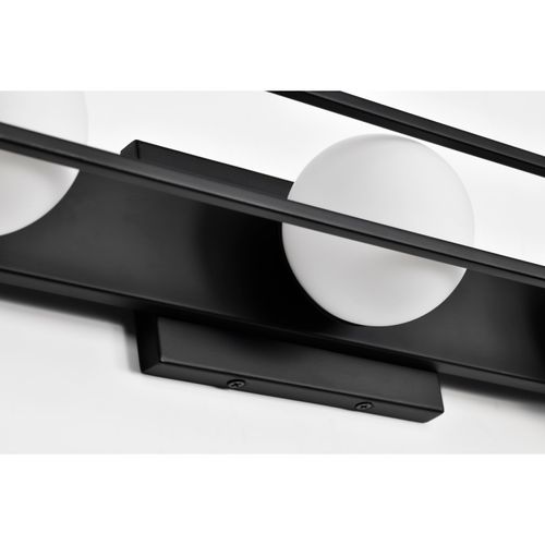 Main product image of Jenkins 24 Inch 3 Light LED Vanity Matte Black w/ Frosted Glass